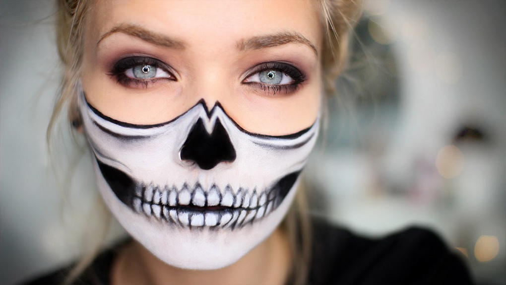 Идеи для жуткого макияжа на Хэллоуин-креатив